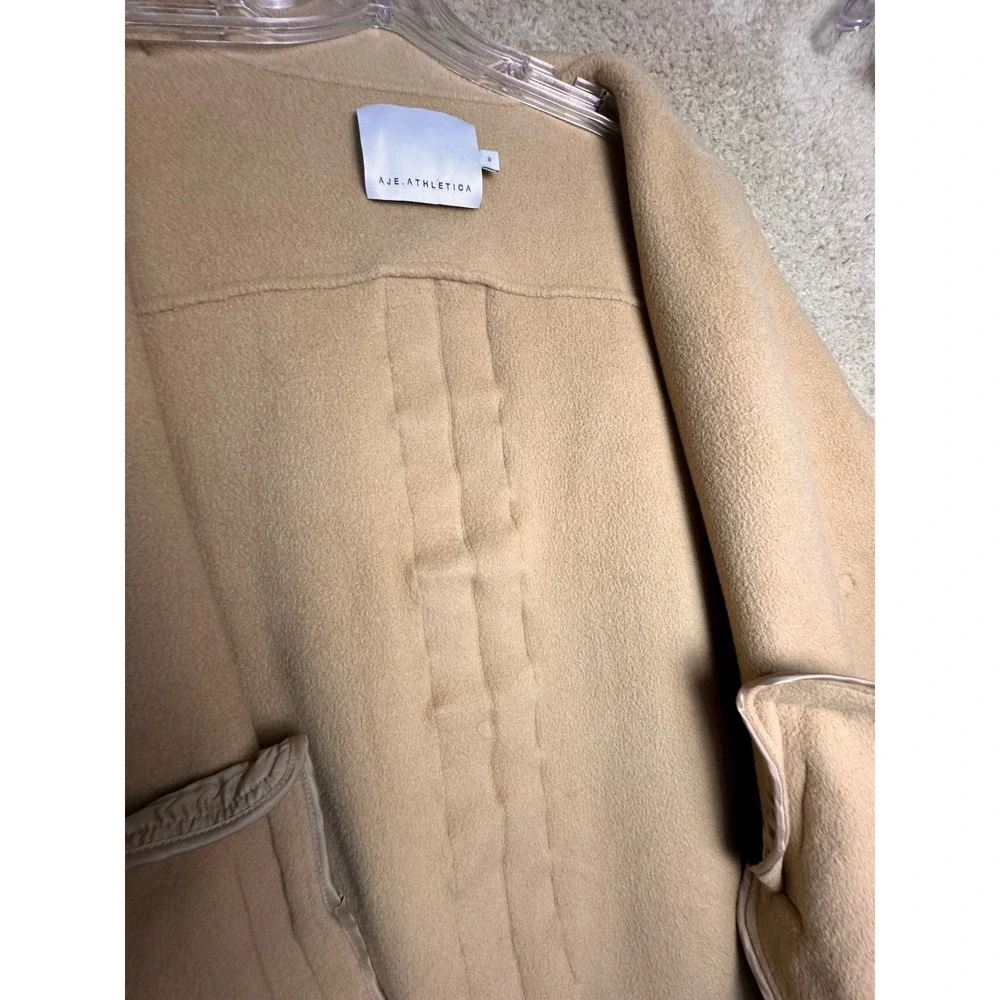Aje Athletica Longline Tailored Vest Camel‎ Sleeveless Coat 16 Minimalist